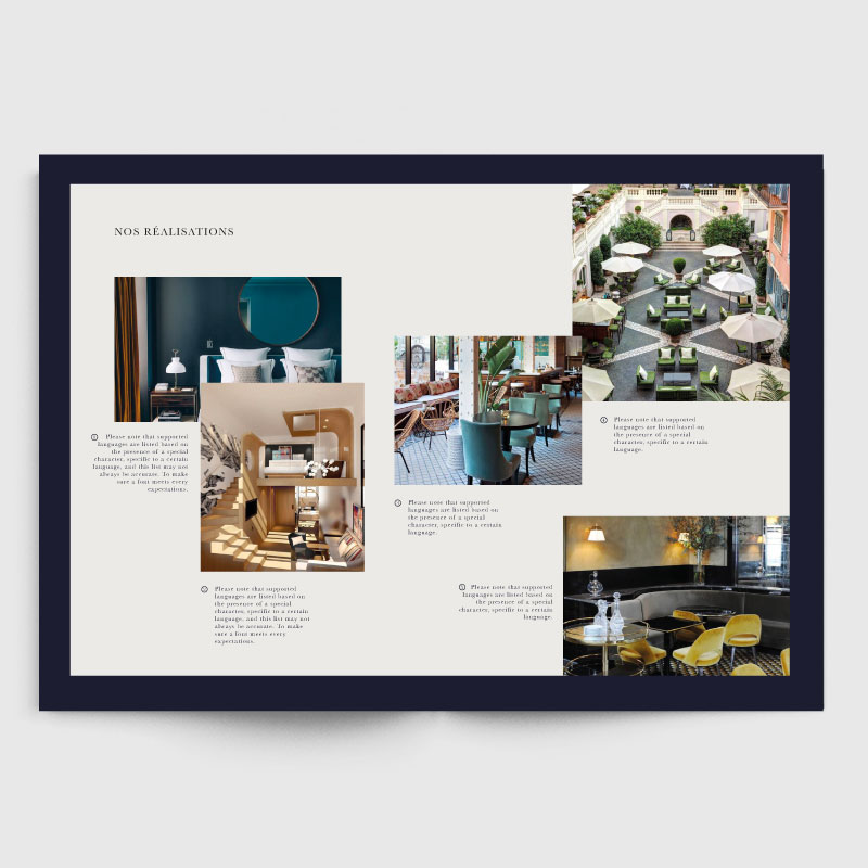 Création brochure Courtois Conseil Hôtellerie